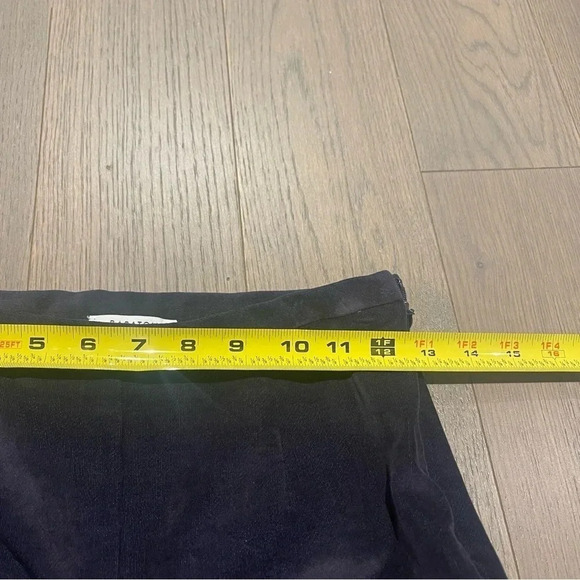 Aritzia Babaton Nigel Velvet High Waist Pants Navy Straight Leg Women’s Dress - Picture 8 of 10